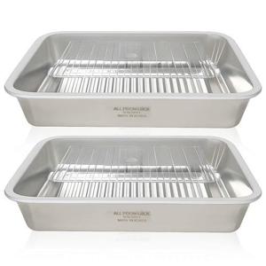 올품락 국산 포스코 STS304 스텐 다용도 트레이 밧드 2종세트