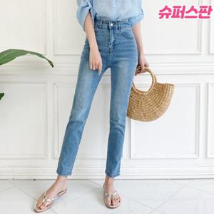[가비진] 여성 쫀득 편안한 스판가득 데님 일자 청바지팬츠