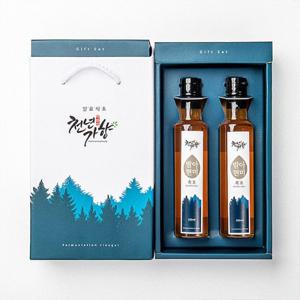 [푸드맛남] 발아현미흑초 천연 발효식초 선물세트 250ml x 2병