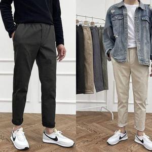 [프랭키뉴욕]남자 면바지 빅사이즈 밴딩 남성 팬츠 일자 스판 40까지_JM331