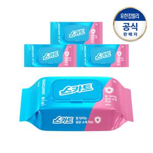 스카트 잘닦이는 살균 소독티슈[60매X4팩/240매]