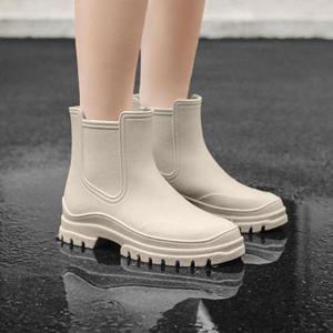 [더구두]라운드 첼시 레인부츠 장화(3cm)-6193