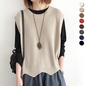 [유니제이] 페이린 빈티지 니트 조끼