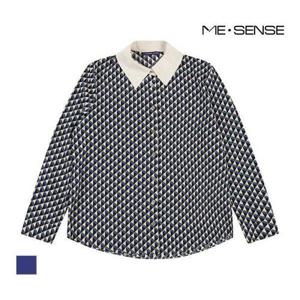 [미센스][미센스] 카라배색 프린트 블라우스_MB3YBLM180Z