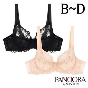 [판도라by비비안]B/C/D컵 시스루 올레이스 홑겹 와이어브라1종(PBR7165)75B-90D