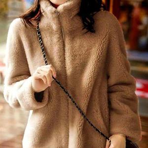 여자 하이넥 뽀글이 후리스 양털자켓 플리스 부클자켓