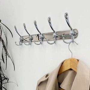 스텐레스 다용도 벽걸이 더블후크 (실버) W7D6671