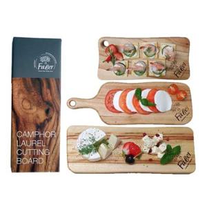 파베르 호주산 캄포나무 미니 플레이팅 도마 3종 세트+칼라박스