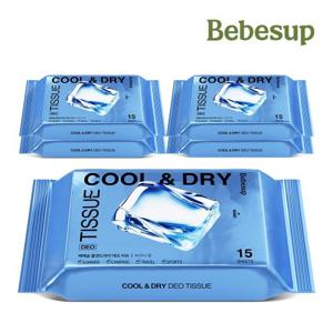 베베숲 쿨앤드라이 데오 티슈 15매 5팩