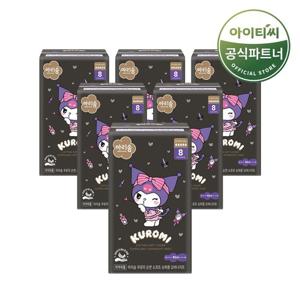 마리솜 생리대 쿠로미 슈퍼롱 오버나이트 8P 6세트