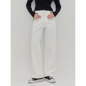 [진마니아]우먼 롱 와이드 화이트 데님 여성 팬츠