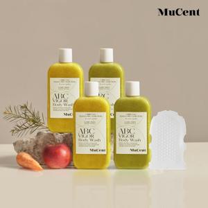 비거 바디워시 스크럽(옐로우 2개+라임 2개) / 바디글러브 1개 증정