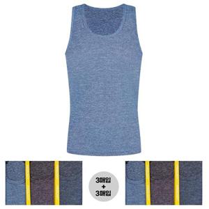 [폴밋]남자 속옷 런닝구 메리야스 여름런닝 시원한 인견 칼라 런닝 셔츠 6매 국내산