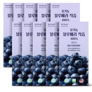 뷰티끄랩 NFC 유기농 블루베리 착즙 100% 주스 스틱 원액 10박스