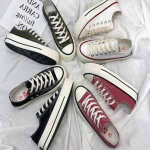 [오노마] ONM 캔버스화 단화 여성 통굽 스니커즈 키높이 여자운동화