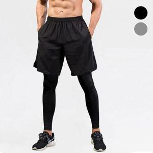 [에이치플러스몰]남성 워터레깅스 투인원 반바지 일체형 스포츠레깅스