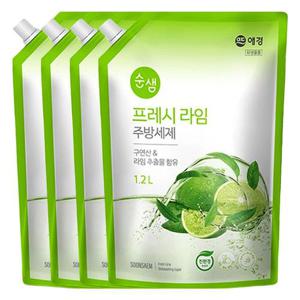 순샘 라임 주방세제 리필 1.2L X 4개 WFKMMP8