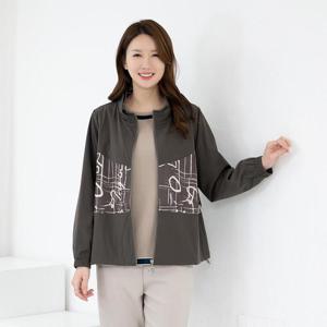 엄마옷 하이넥 바람막이 간절기 점퍼 602BNM042 중년여성/50대/60대/마담/빅사이즈/할머니옷