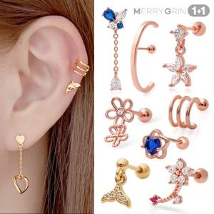 [메리그린] [1+1] 14K 골드핀 피어싱 일자핀 데일리 아이템