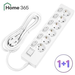 [홈365] 1+1 국산 개별멀티탭 6구 3m / 16A 접지 멀티콘센트