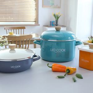 법랑냄비 7종세트 ( 26cm 곰솥 25cm 전골 14cm 사각냄비, 튀김망 ) 범랑 양수 인덕션 가능