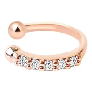 [미니아트] 14kgp 셰인 이어커프 귀찌 로즈골드 큐빅 귀걸이