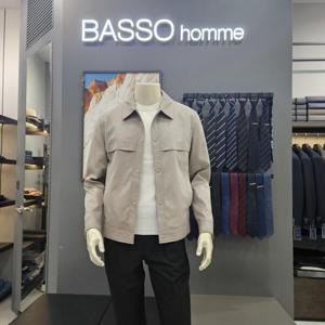 [바쏘옴므]심플ㆍ스웨이드베이지간절기카라점퍼WSY5GU33_OD