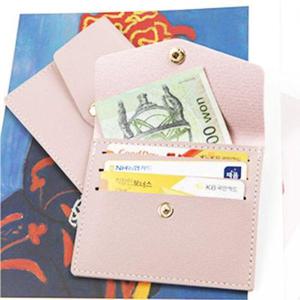 [에이치플러스몰]미니지갑 작은 4칸 카드방지 연보라