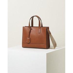 갤러리아_헤지스핸드백 [HJBA4F890W2]남여공용 브라운 로고배색 가죽 토트