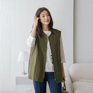 엄마옷 마담4060 세온시보리롱조끼-QVE2503006-