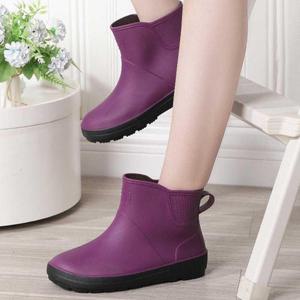 여자 여름 가벼운 발목 장화 레인 부츠 스타일 선물 (WDC8CE3)