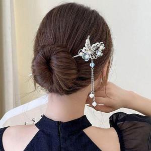 [에이치플러스몰]전통 헤어핀 장식 진주방울 꽃나비 뒤꽂이 예쁜 비녀