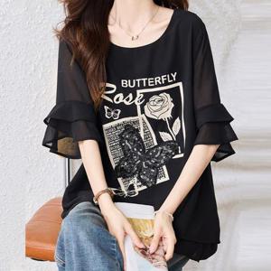 [블랙퀸][블랙퀸] 루즈핏 슬리밍 시폰 블라우스 blk004520