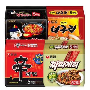 갤러리아_봉지라면 혼합 20봉(신라면5봉+짜파게티5봉+너구리5봉+불닭볶