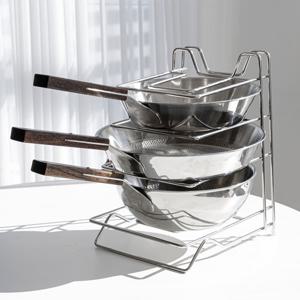 스텐304 일체형 싱크대정리 냄비 거치대 후라이팬 정리대