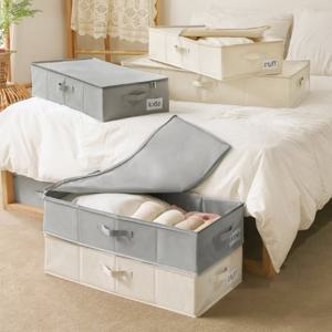 ♥이불/옷정리필수♥(1+1)방수 옷정리 언더베드 이불 수납정리함(M) 총2개