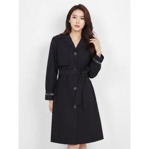 [크로커다일레이디]차콜 소매자수 간절기 트렌치코트 CLCMCT101