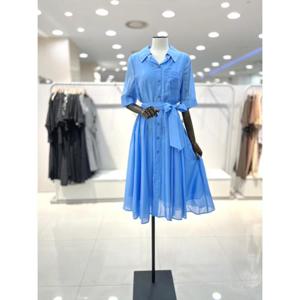 [베스띠벨리]벨티드 롱 셔츠 원피스 BKOAD2520 BL