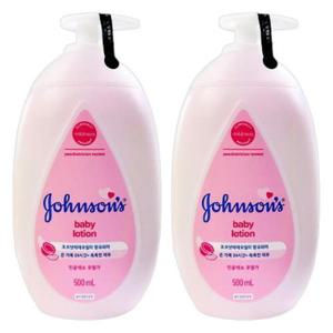 존슨즈 베이비 핑크 보습 바디 로션 500ml x 2개