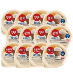 CJ 햇반 이천쌀밥 210g 12개 대용량 이천쌀 즉석밥 간편식