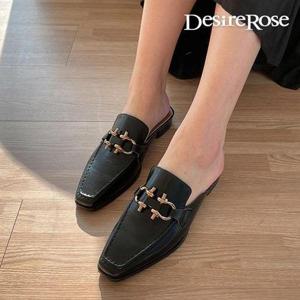 [디자이어로즈]여성 대학생 플랫 모던한 블로퍼 2.5cm