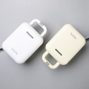 휴빅 분리형 와플메이커 미니도넛메이커 샌드위치기계 크로플제조기 화이트/옐로우