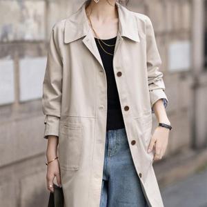 [패션시그널] 데일리 베이직싱글 트렌치코트 4C0D32