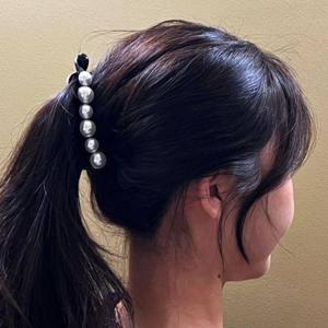 바나나핀 올림머리 반묶음 진주 블랙 WFFPXZT