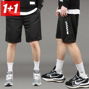 [스타일준]1+1 남자 여름 밴딩 반바지 쿨링 5부 남성 트레이닝 체육복 츄리닝 등산복 스카