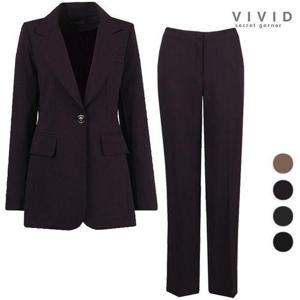 갤러리아_VIVID SET 여성 원버튼핏 봄가을 정장자켓+팬츠 세트