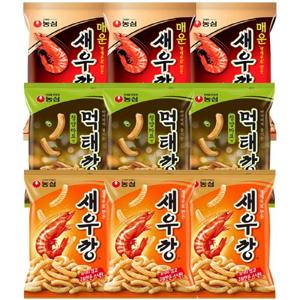 [농심] 새우깡 3개+매운새우깡 3개+먹태깡 3개