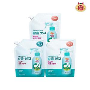 [온더바디]온더바디 코튼풋 발을씻자 풋샴푸 리필 500ML 3개 (레몬 1개 + 자몽 2개)