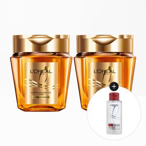 [로레알파리] 엑스트라오디네리 오일 실크 마스크 팩 250ml 2개+샴푸 미니 100ml(랜덤)