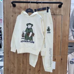 [지프키즈]베어 아플리케 후드티+조거팬츠(IV)
